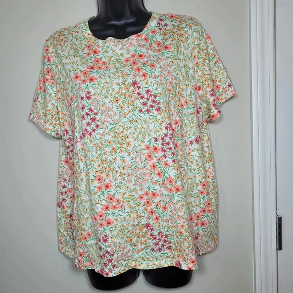 Old Navy Everywhere Spring Floral Short Sleeve Tee sz L - Picture 1 of 7